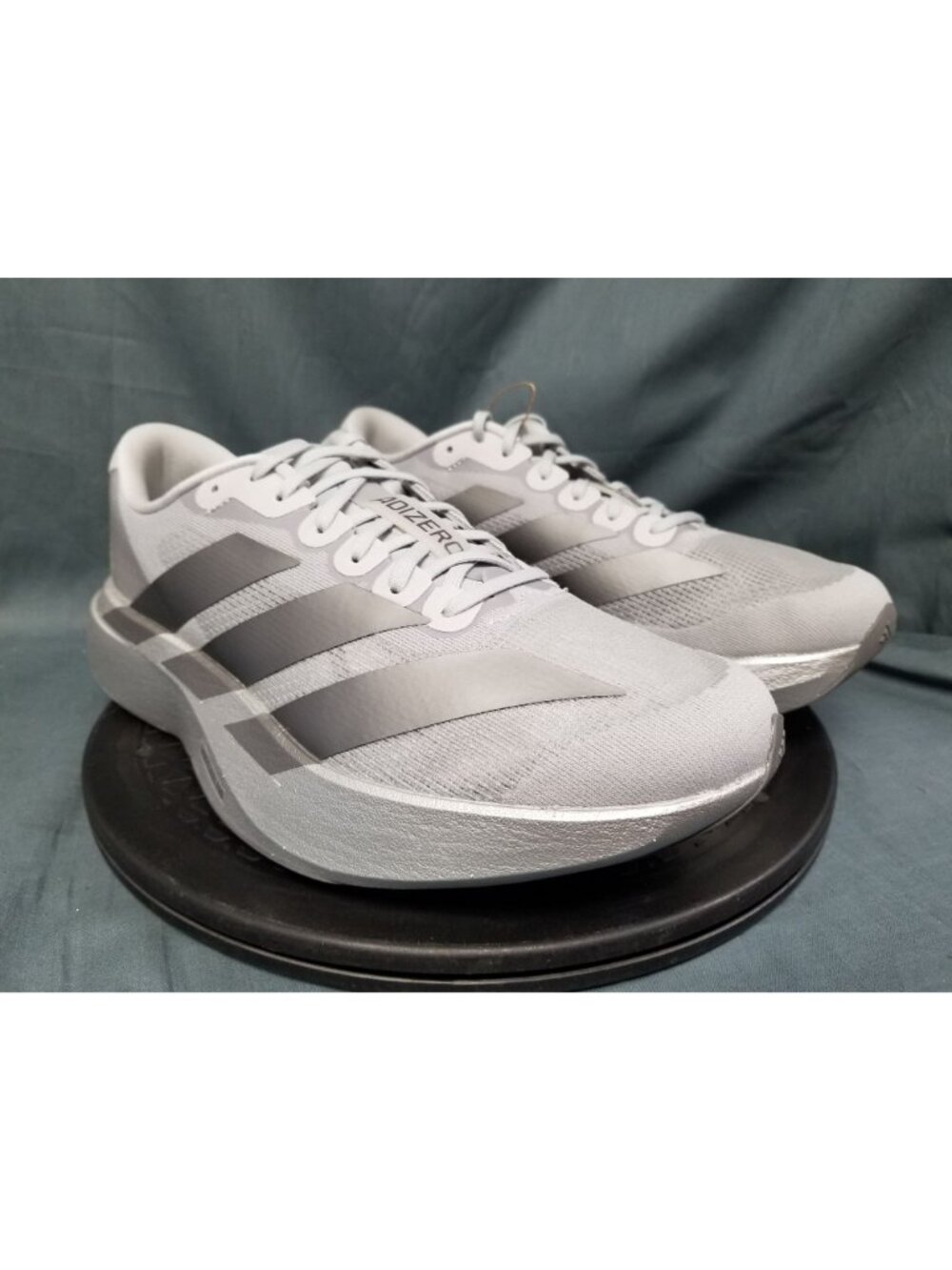 Adidas Adizero Evo SL M Silver Metallic JR3419 Men's Size 9.5 NEW NO BOX! - Picture 10 of 11